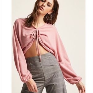 Brushed knit sweater